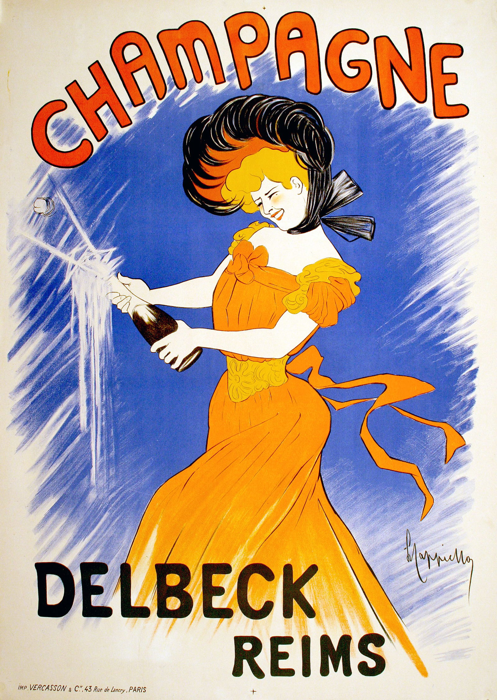Leonetto Cappiello Champagne Delbeck Original Poster 1902 (1 of 1)