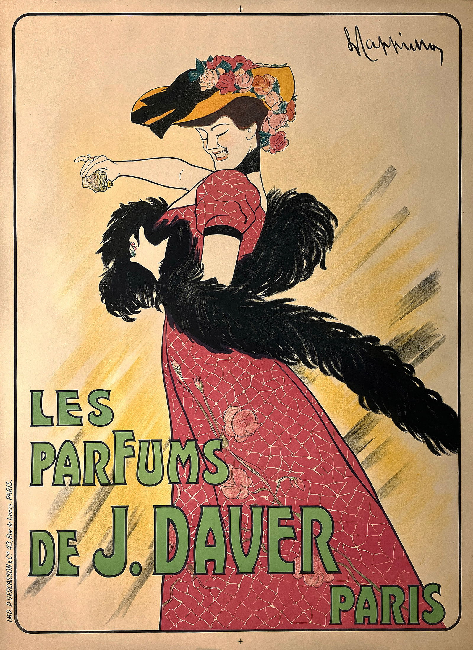 Original Vintage Poster by Leonetto Cappiello - Les Parfums de J. Daver Paris 1903 (1 of 4)