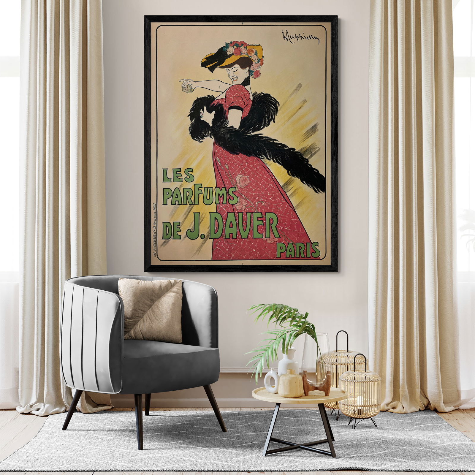 Original Vintage Poster by Leonetto Cappiello - Les Parfums de J. Daver Paris 1903 - 3