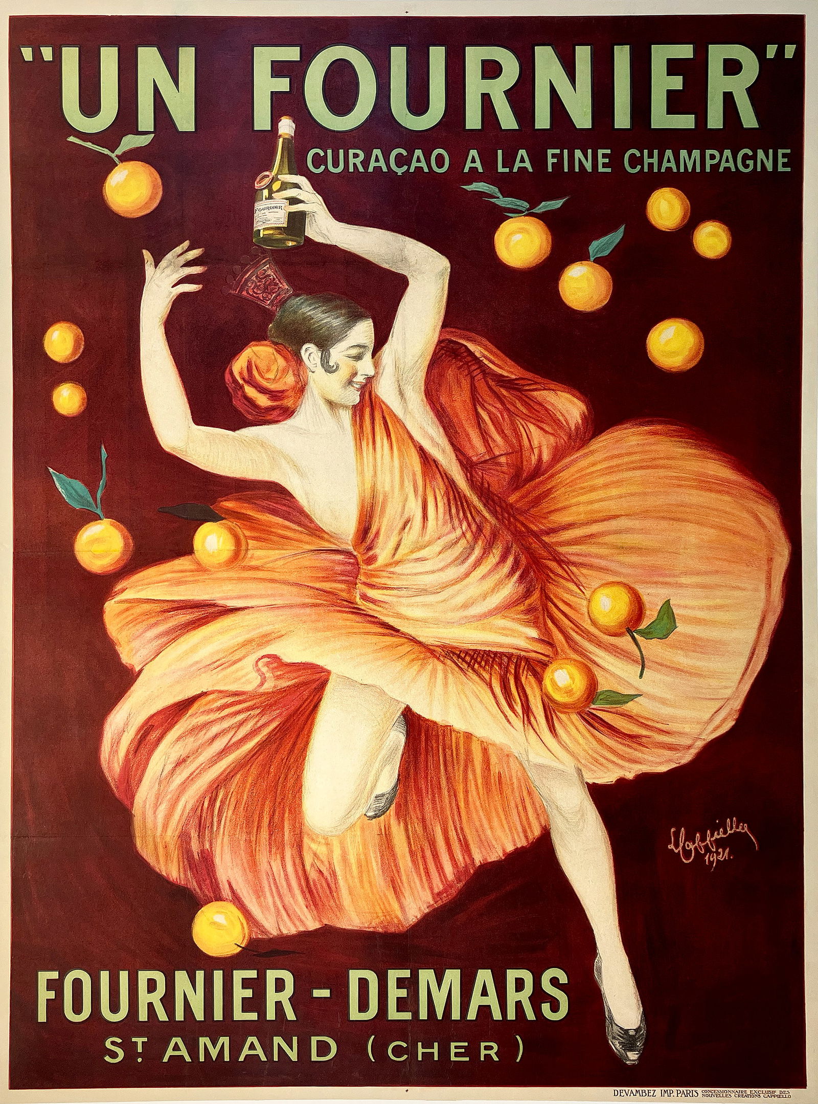 Original Vintage Cappiello Un Fournier Poster 1921 - Rare (1 of 1)