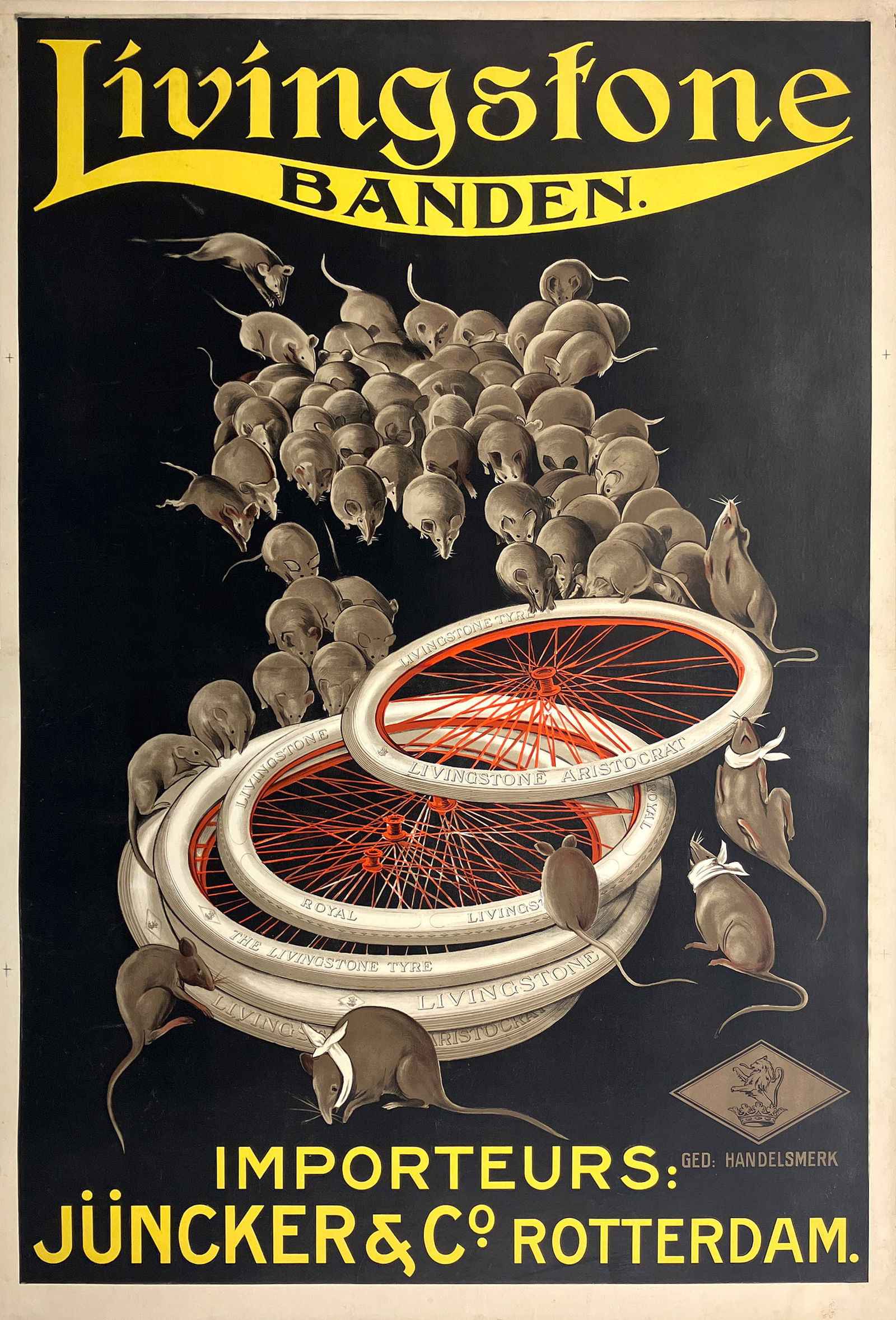 Original Vintage Leonetto Cappiello Livingstone Banden Poster C1920 - Rare (1 of 1)