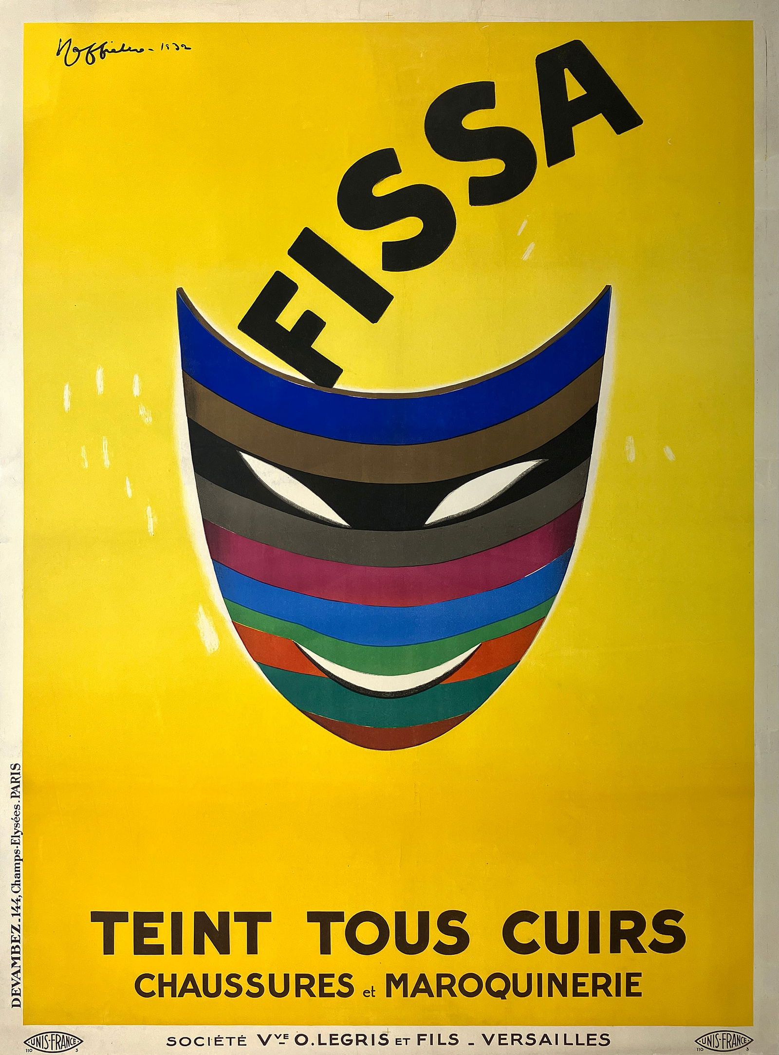 Original Vintage Leonetto Cappiello Fissa Poster 1932 - RARE (1 of 1)