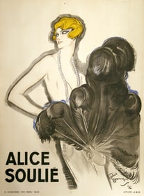 Original Alice Soulie Poster 1926 by Domergue - Cabaret Performer