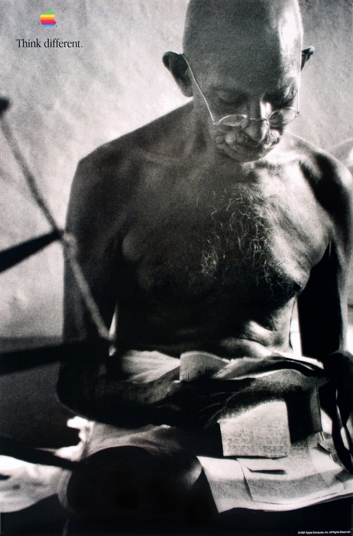 Think Different Poster Apple Computer Original 1998 - Mahatma Gandhi (1 of 1)