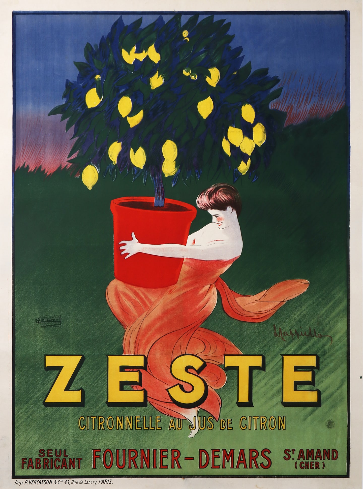 Original Vintage Leonetto Cappiello Zeste Poster C1906 (1 of 1)