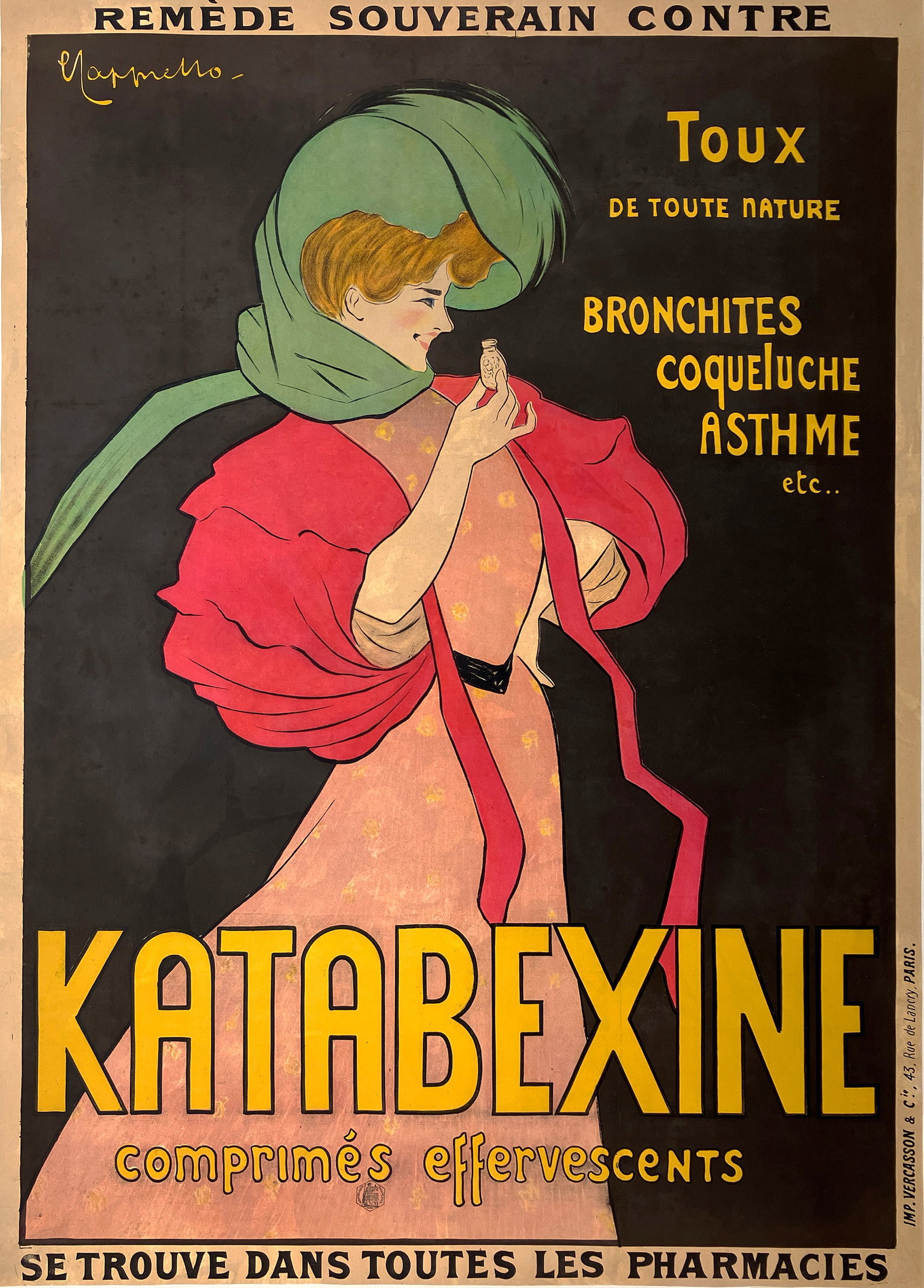 Original Vintage Leonetto Cappiello Katabexine Poster 1903 (1 of 1)