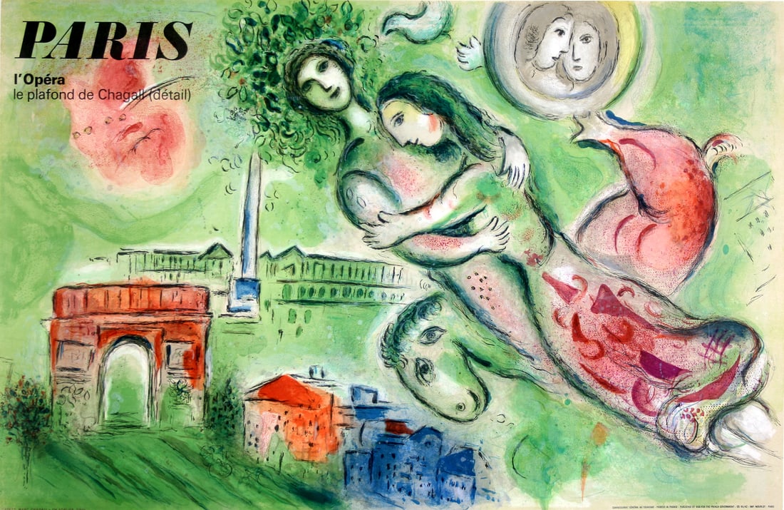 Original Vintage Marc Chagall Poster for Paris Opera Romeo and Juliet 1965 (1 of 1)