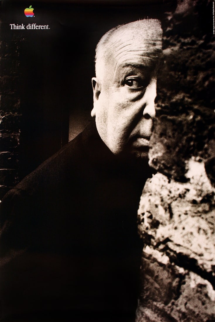 Think Different Poster Apple Computer Original 1998 - Alfred Hitchcock (1 of 1)