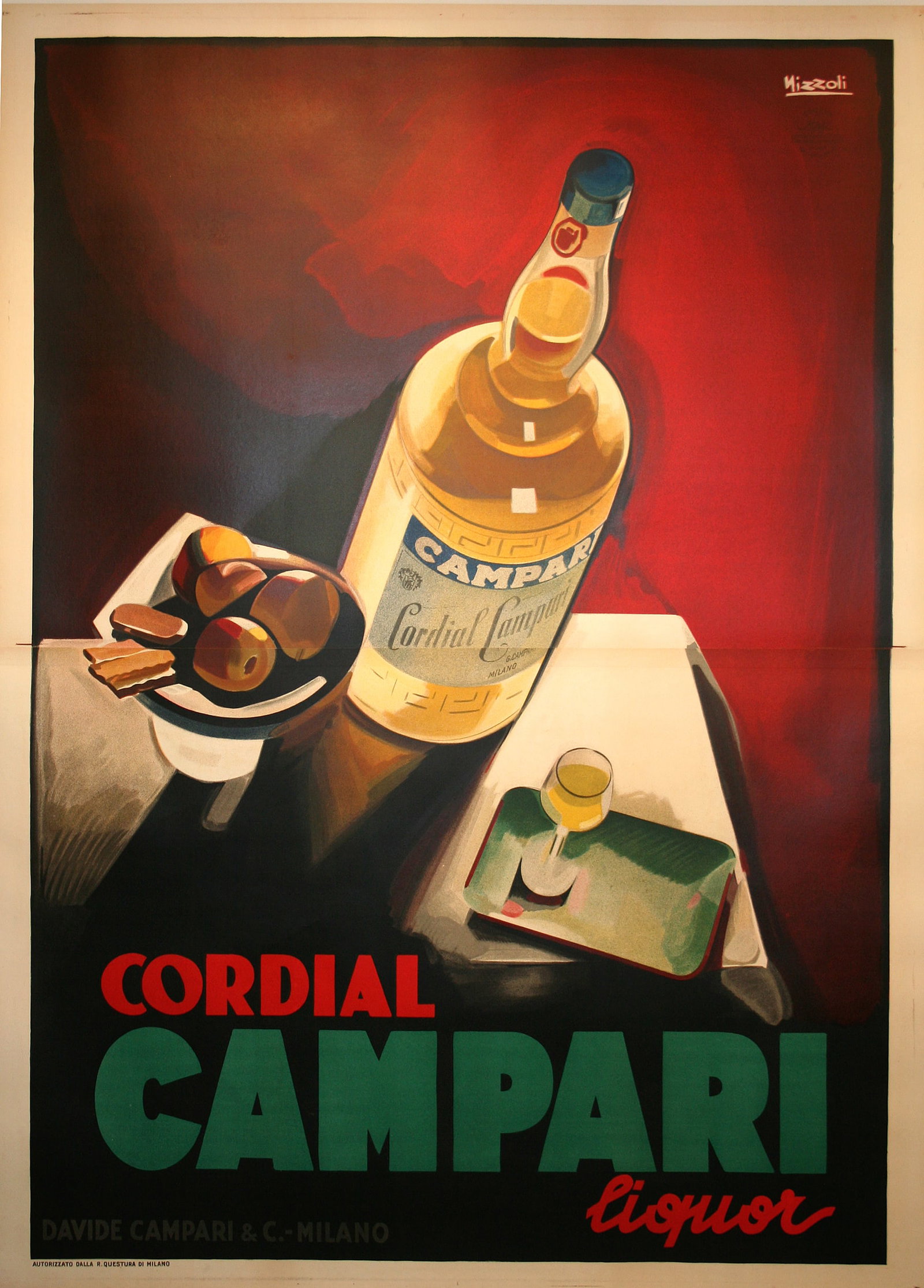 Cordial Campari Poster by Nizzoli 1926 Original - Art Deco Oversized (1 of 1)