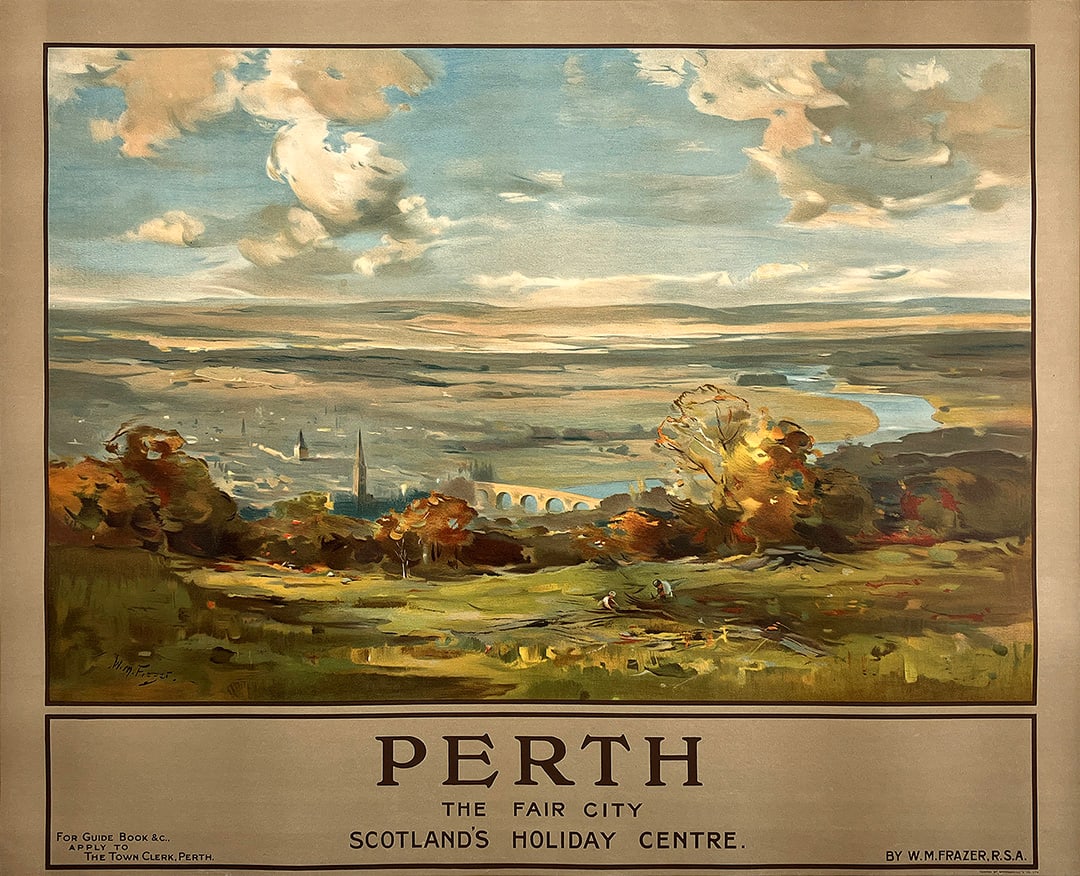 Original Vintage Perth Poster to Scotland C1930 by Frazer (1 of 1)