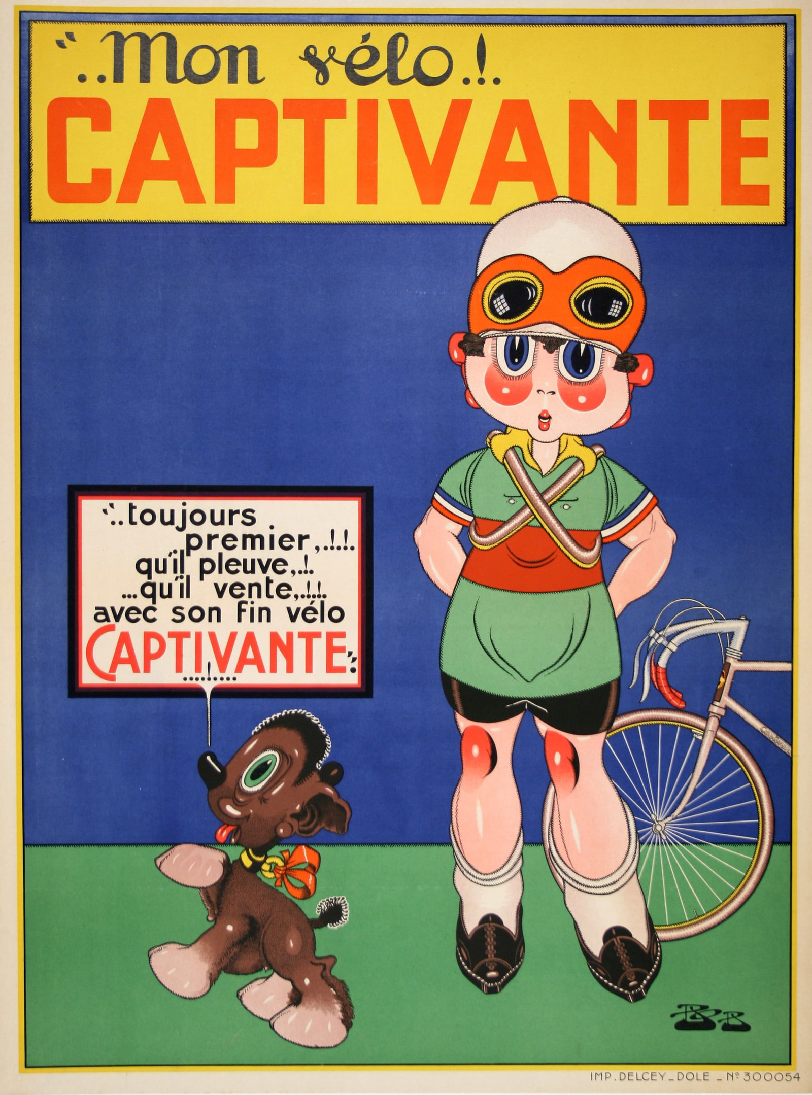 Original Vintage Mon Velo Captivante Poster by Rob C1926 (1 of 1)