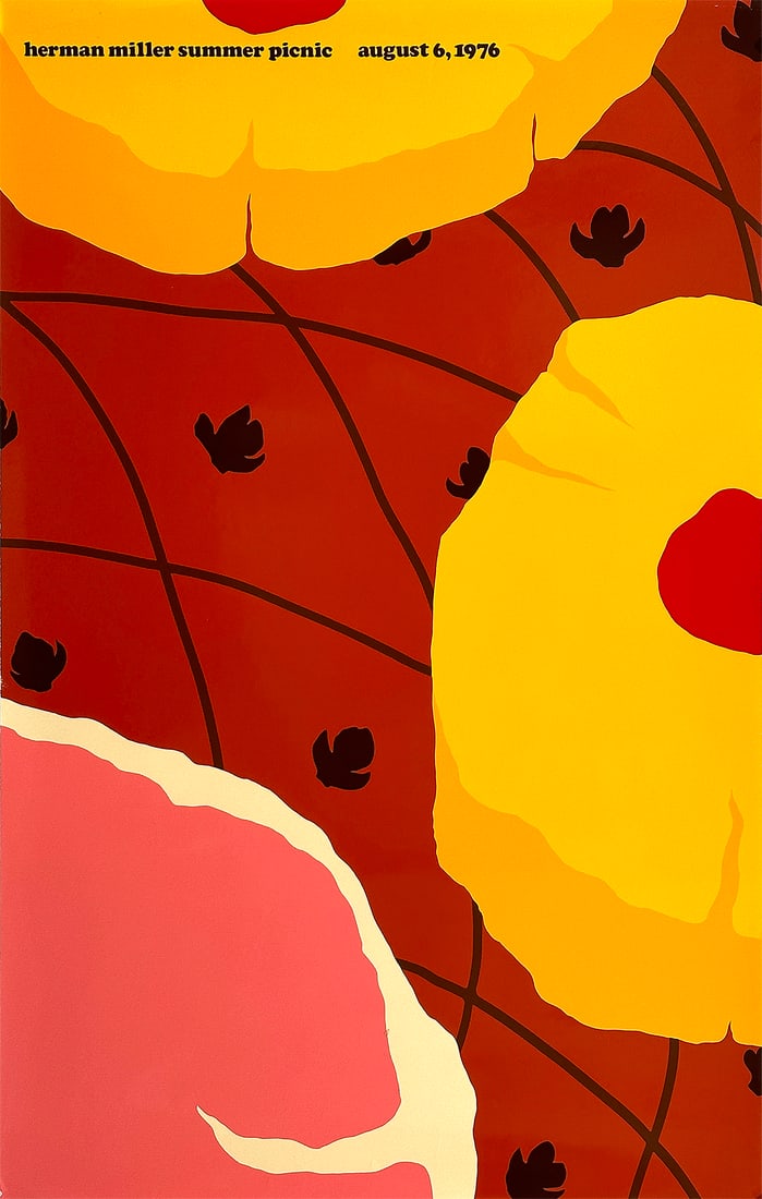 Original Vintage Herman Miller Summer Picnic Poster 1976 Ham by Steve Frykholm: The Herman Miller Company is an American manufacturer of modern design furniture based in Holland, Michigan. The company is over 100 years old and prides itself on being “ a company of youthful enth