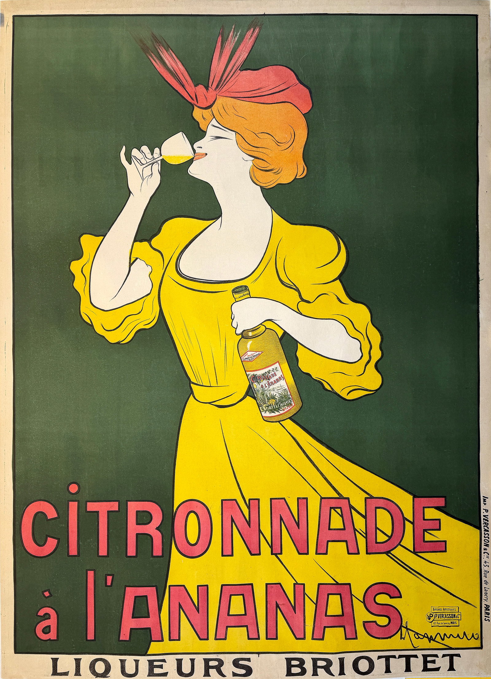 Original Vintage Leonetto Cappiello Citronnade A L'Ananas Poster 1901 (1 of 1)