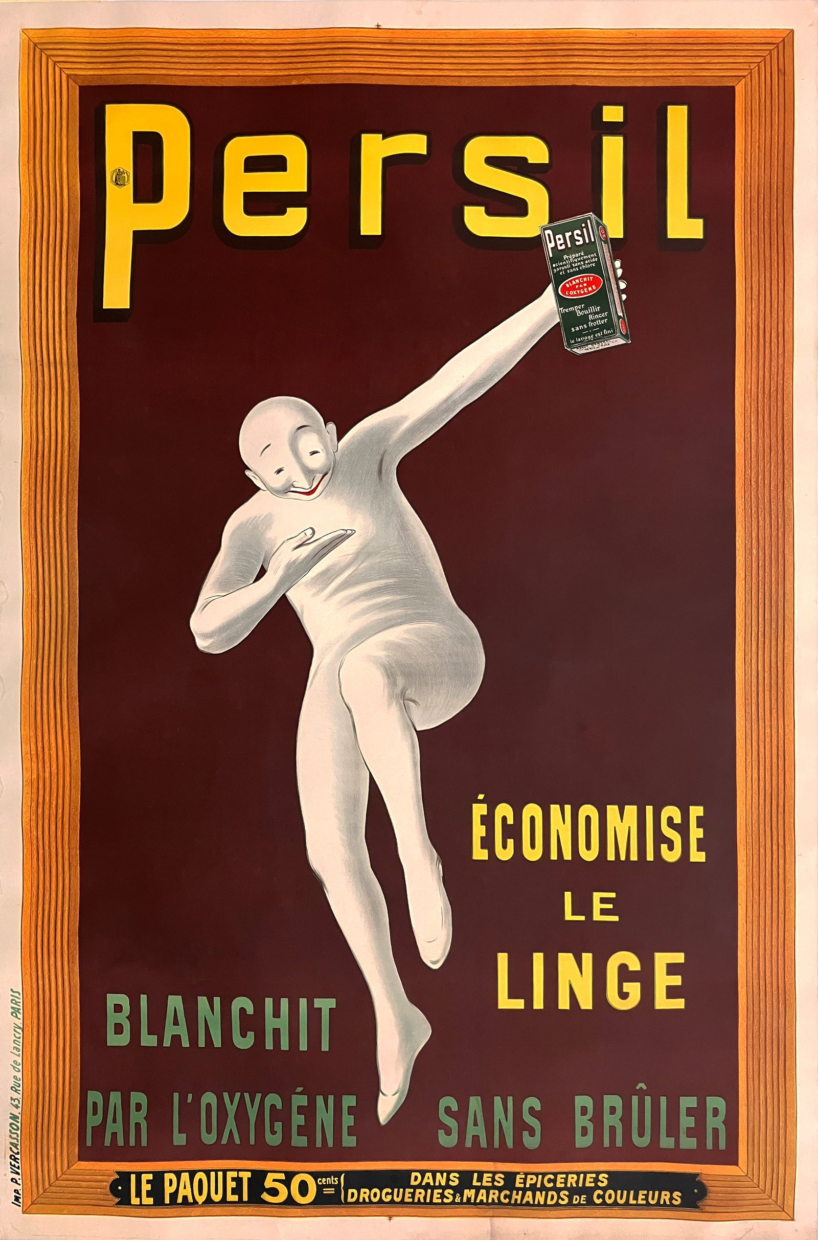 Original Vintage Cappiello Persil Economise Le Linge C1910 Poster - Rare (1 of 1)