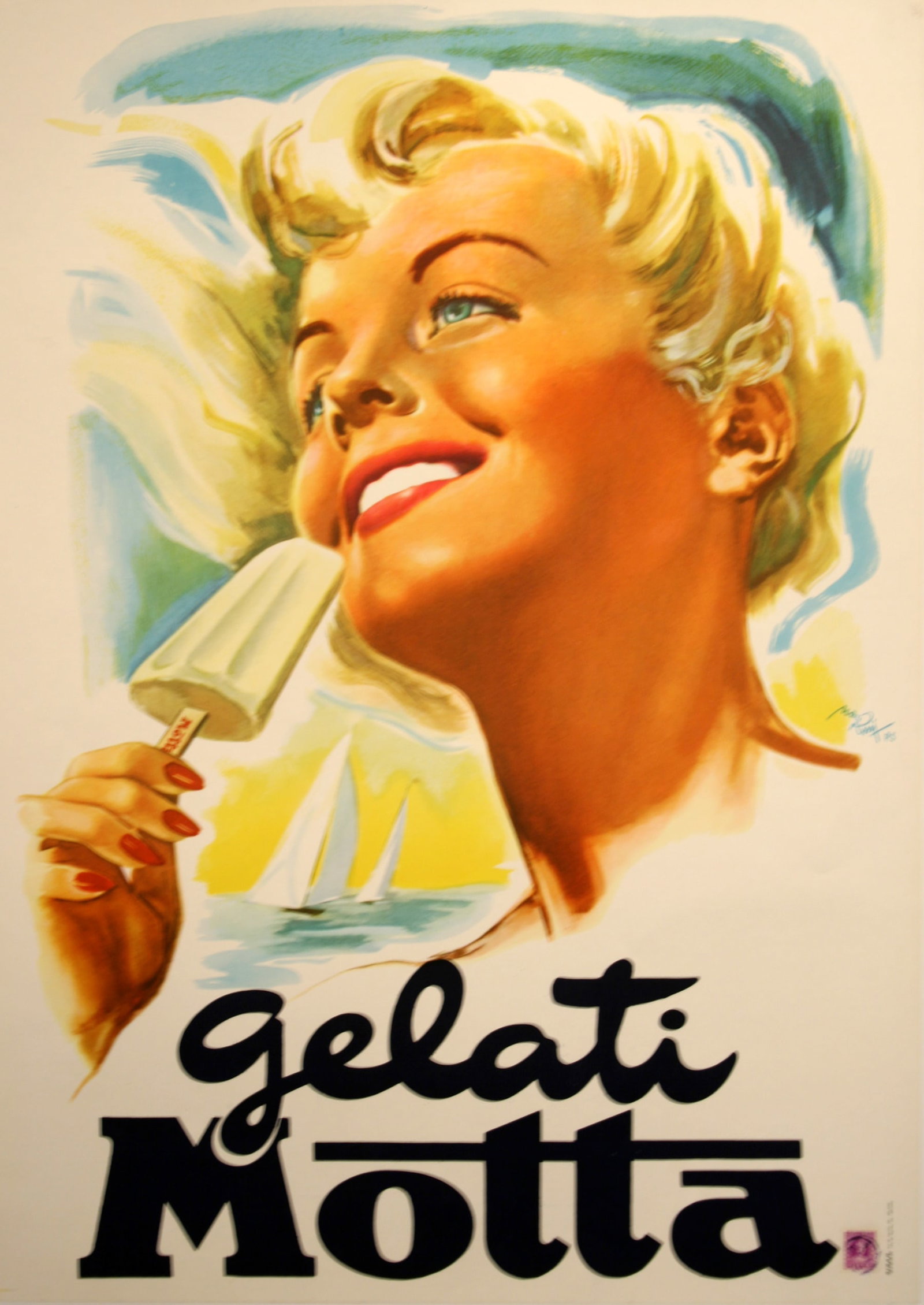 Gelati Motta by Rossi - Original Vintage 1960 Ice Cream Poster (1 of 1)