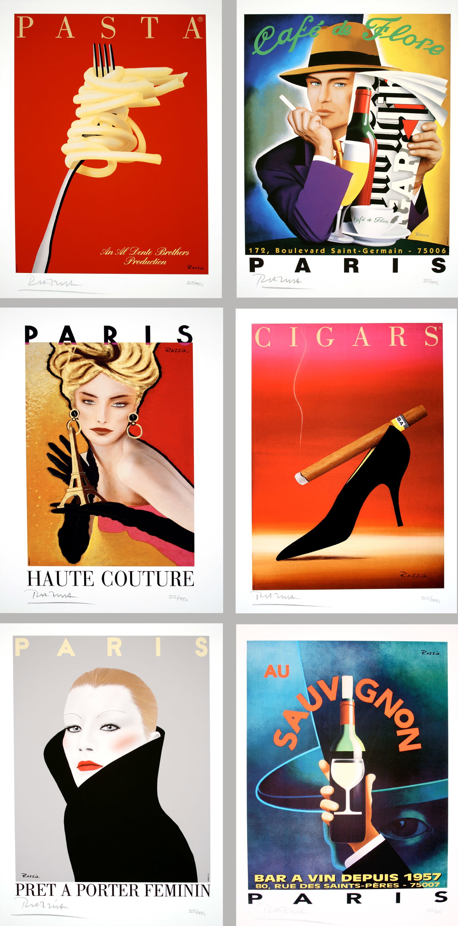 Set of 6 Razzia Limited Edition Prints- Hand Signed and Numbered 2007 (1 of 1)