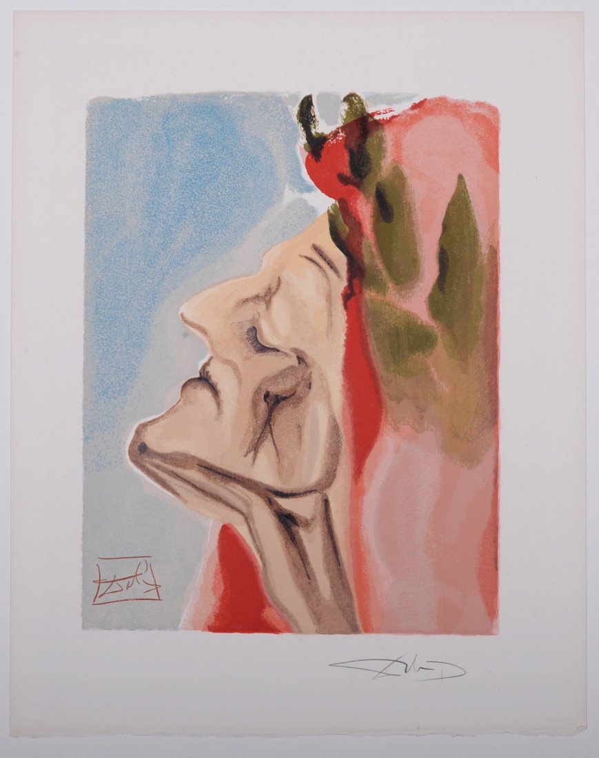 S. Dali Divine : Comedy Orig Woodcut, 1964. Hand-signed (1 of 3)