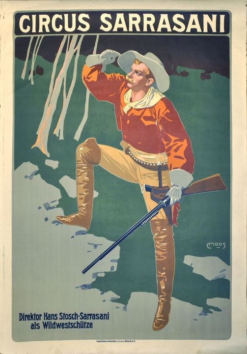 C. Moos : Circus Sarrasini, Buffalo Bill, 1912. Poster (1 of 1)