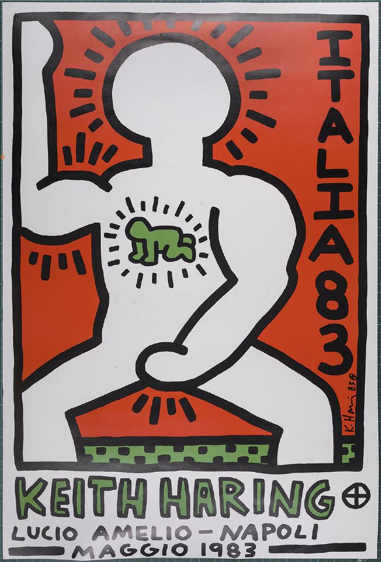 Keith Haring : Italia 83, Org Screen print 1983 (1 of 3)