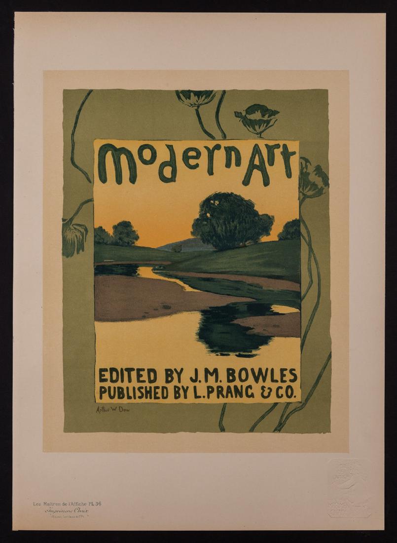 A. Dow Modern Art 1898 Maitres Affiche lithograph (1 of 2)