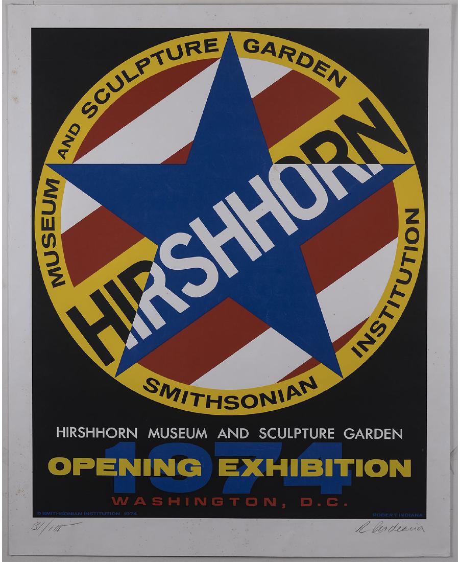 Robert Indiana Hirshhorn hand signed screen print 1974 (1 of 5)