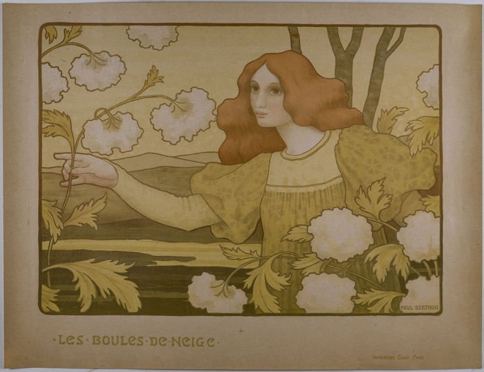 Paul Berthon Les boules de neiges 1900 Lithograph (1 of 5)