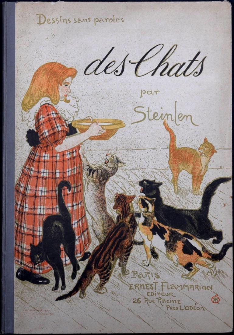 T.A. Steinlen :  Des Chats 1898 1st edition (1 of 7)