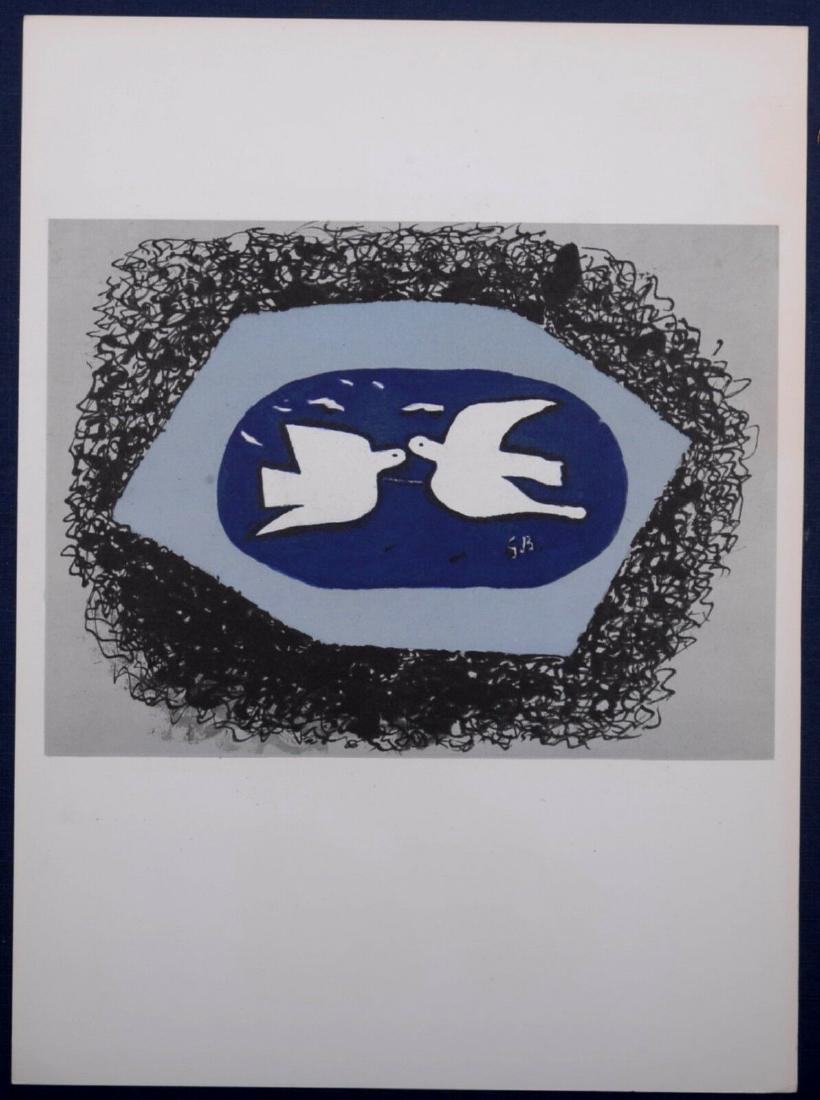 Georges Braque Lithograph 1967 deux Colombes (1 of 1)