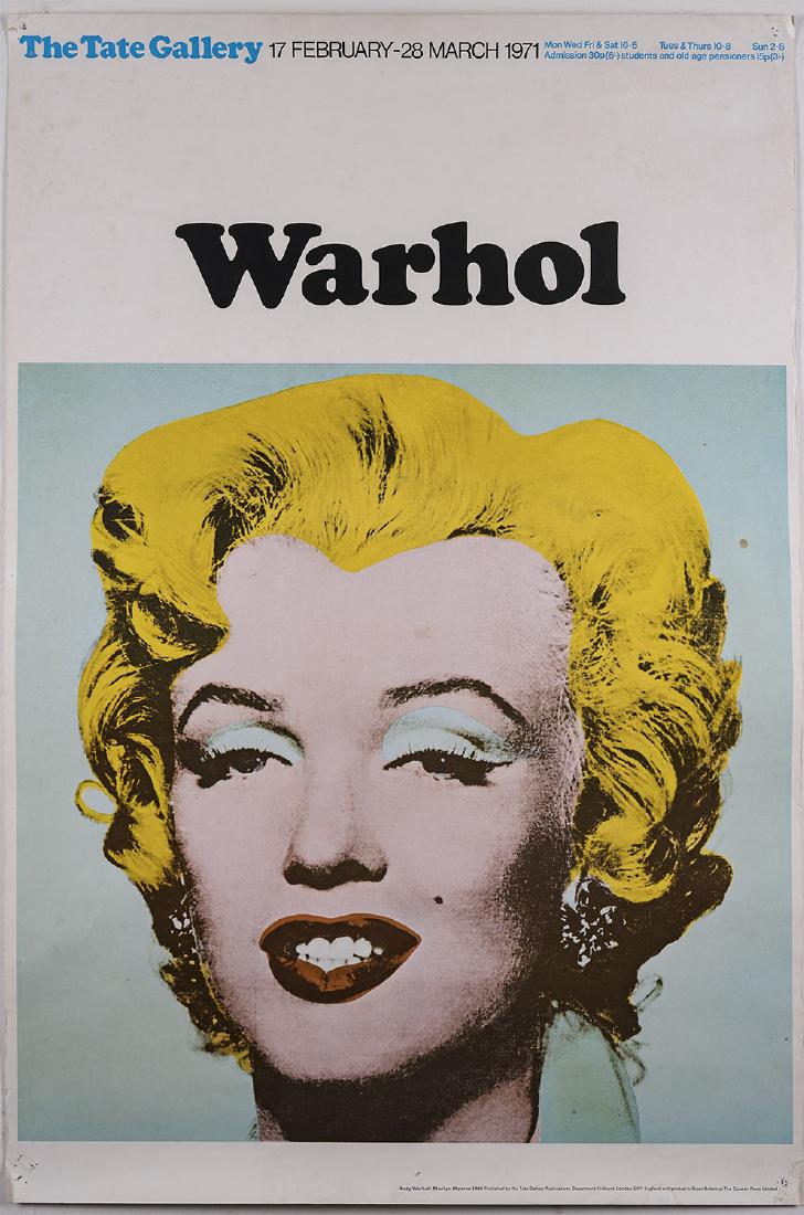 Warhol Marilyn Tate Gallery offset Litho 1971 (1 of 3)