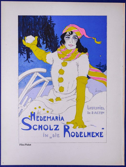 Schnackenberg 1920 origi litho art deco poster plakat (1 of 2)