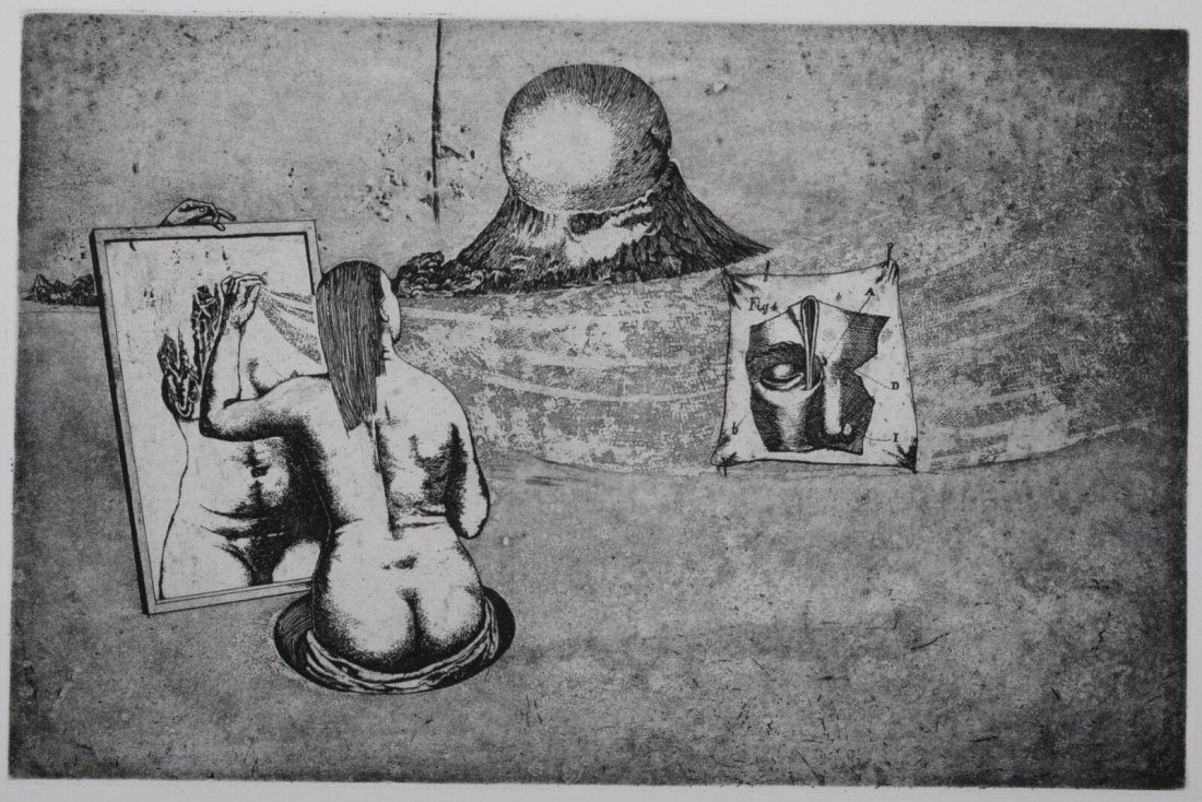 Friedlaender orig etching 1995 Femme et montagne 33/57 (1 of 3)