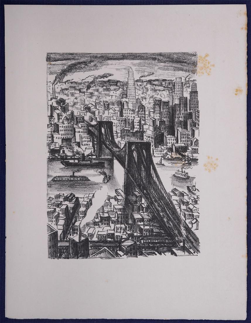 A. Lubbers Original lithograph 1931, New York (1 of 4)