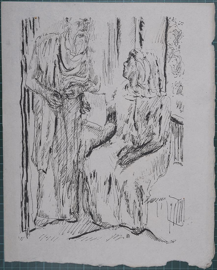 Bonnard 1930 2 lithographs La Vie de Sainte Monique (1 of 6)