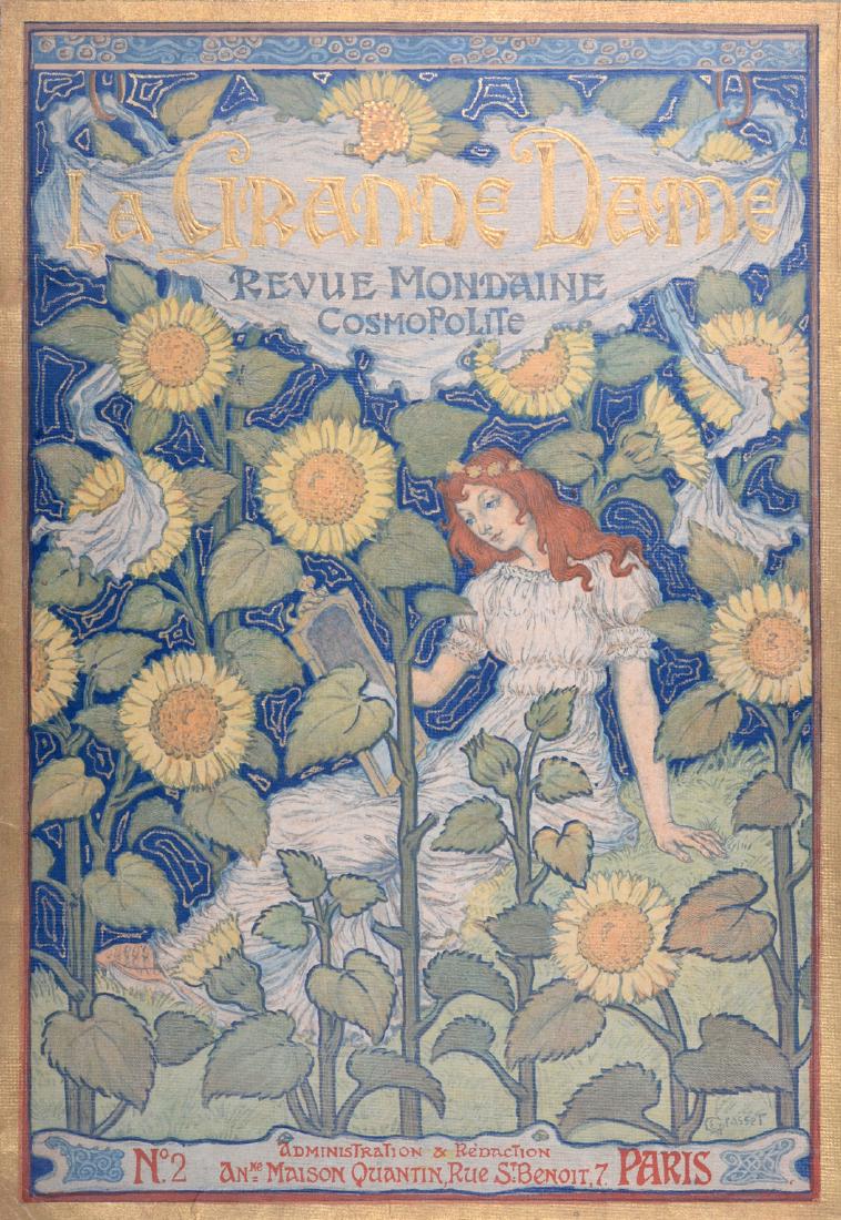 E. Grasset Grande Dame, 1896 Lithograph cover gold ink (1 of 5)