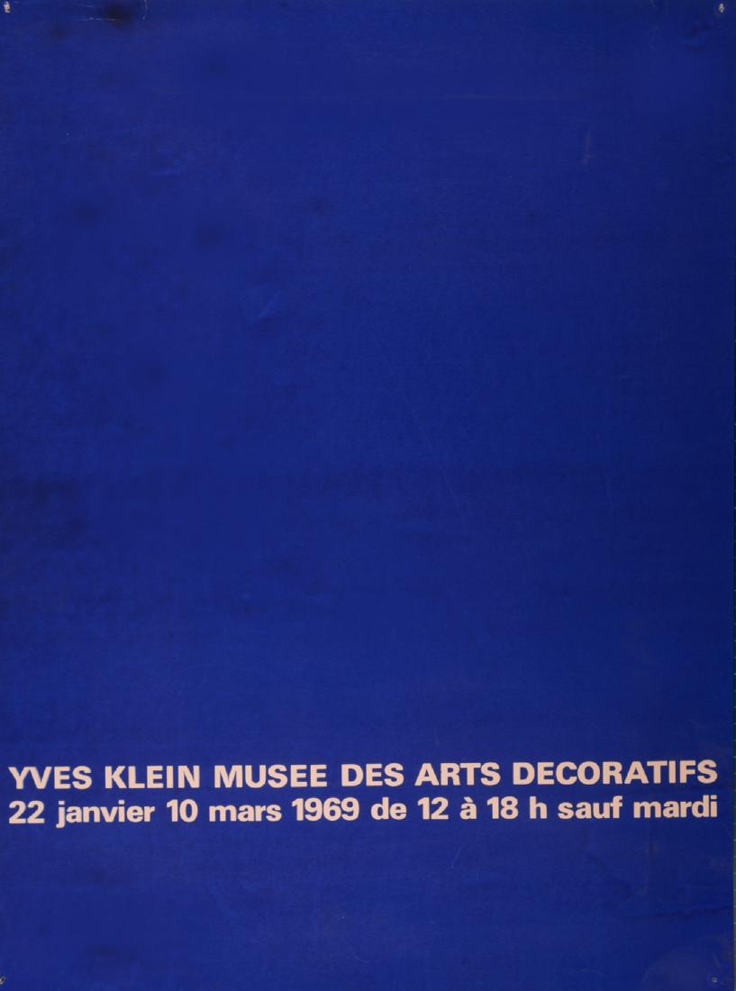 Yves Klein Orig serigraph poster 1969 Musee Arts Deco (1 of 2)