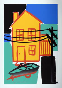 Tom Slaughter - Summer, 1993 Hand-signed: Screenprint on Coventry Rag. Hand-signed by the artist, numbered in pencil 12/60. Stamped on the back : Durham Press Ink 1992 Dimensions: + Size of the sheet: 73 x 52,5 cm / 28,7 x 20,6 in. + Size of