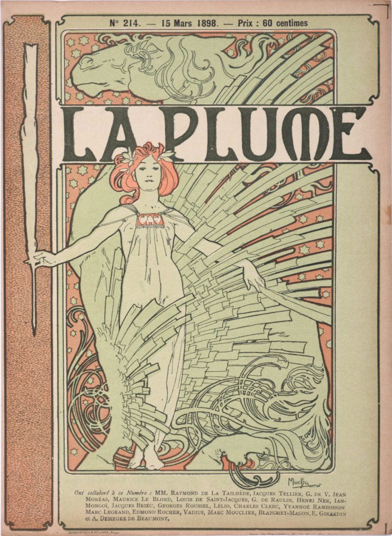 Alphonse Mucha - La Plume, C.1897 (1 of 2)