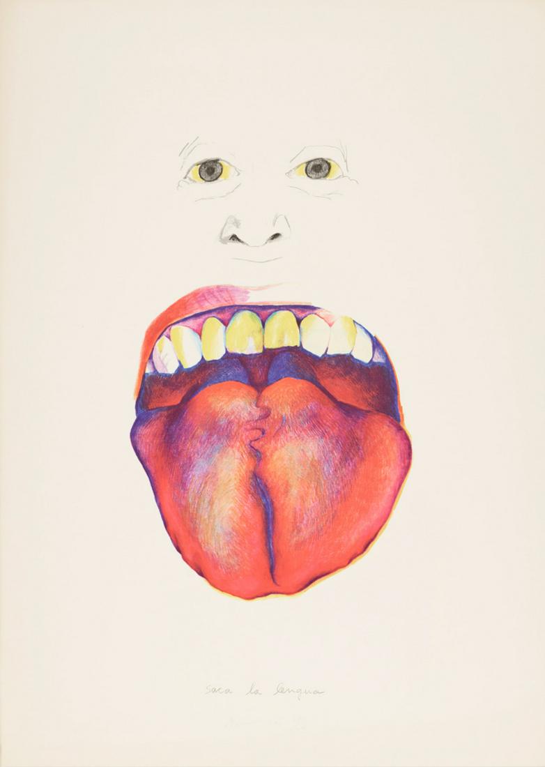Marisol Escobar -Saca la Lengua 1972 Hand-signed (1 of 2)