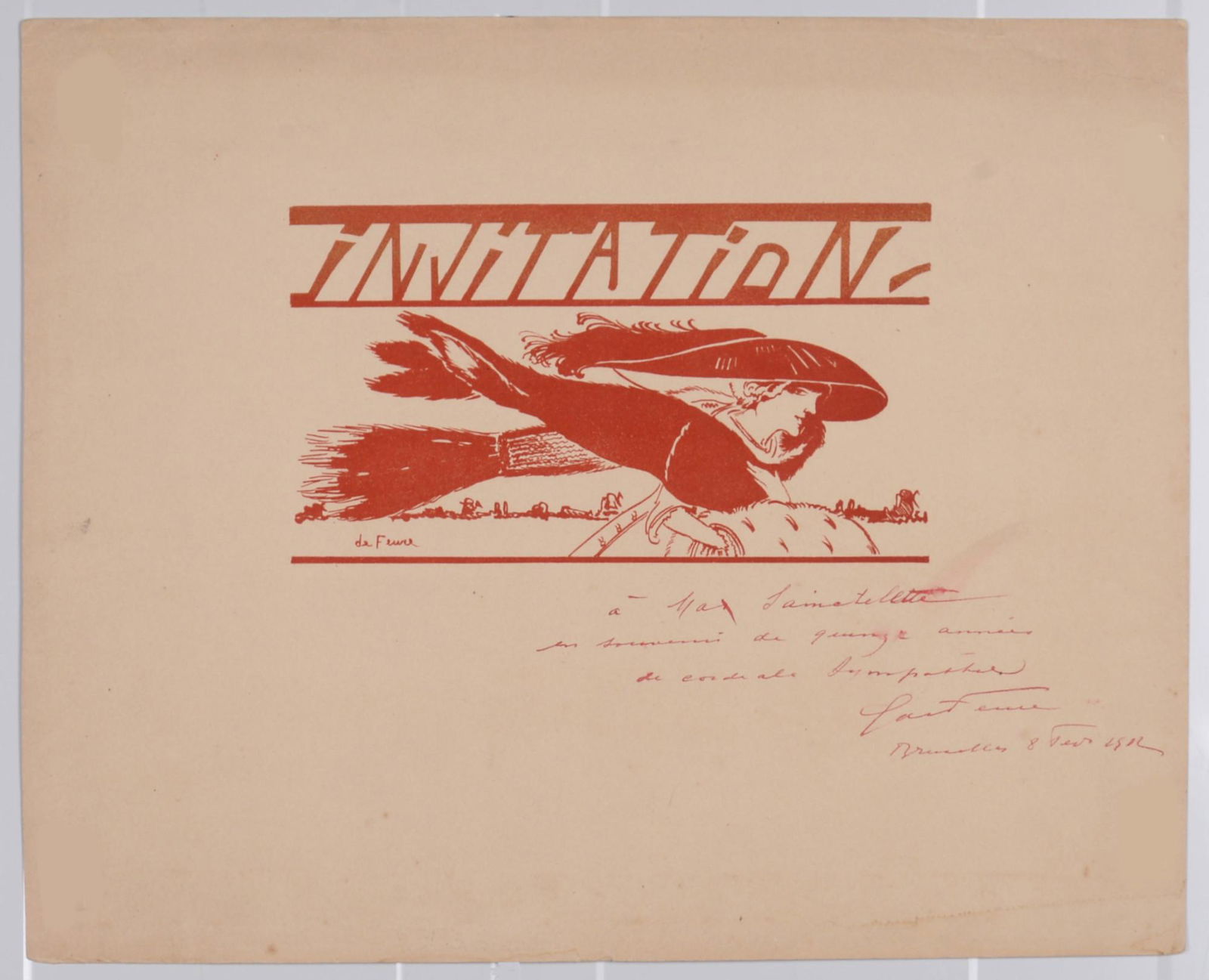 De Feure - Invitation cards, Bruxelles, 1912 (1 of 6)