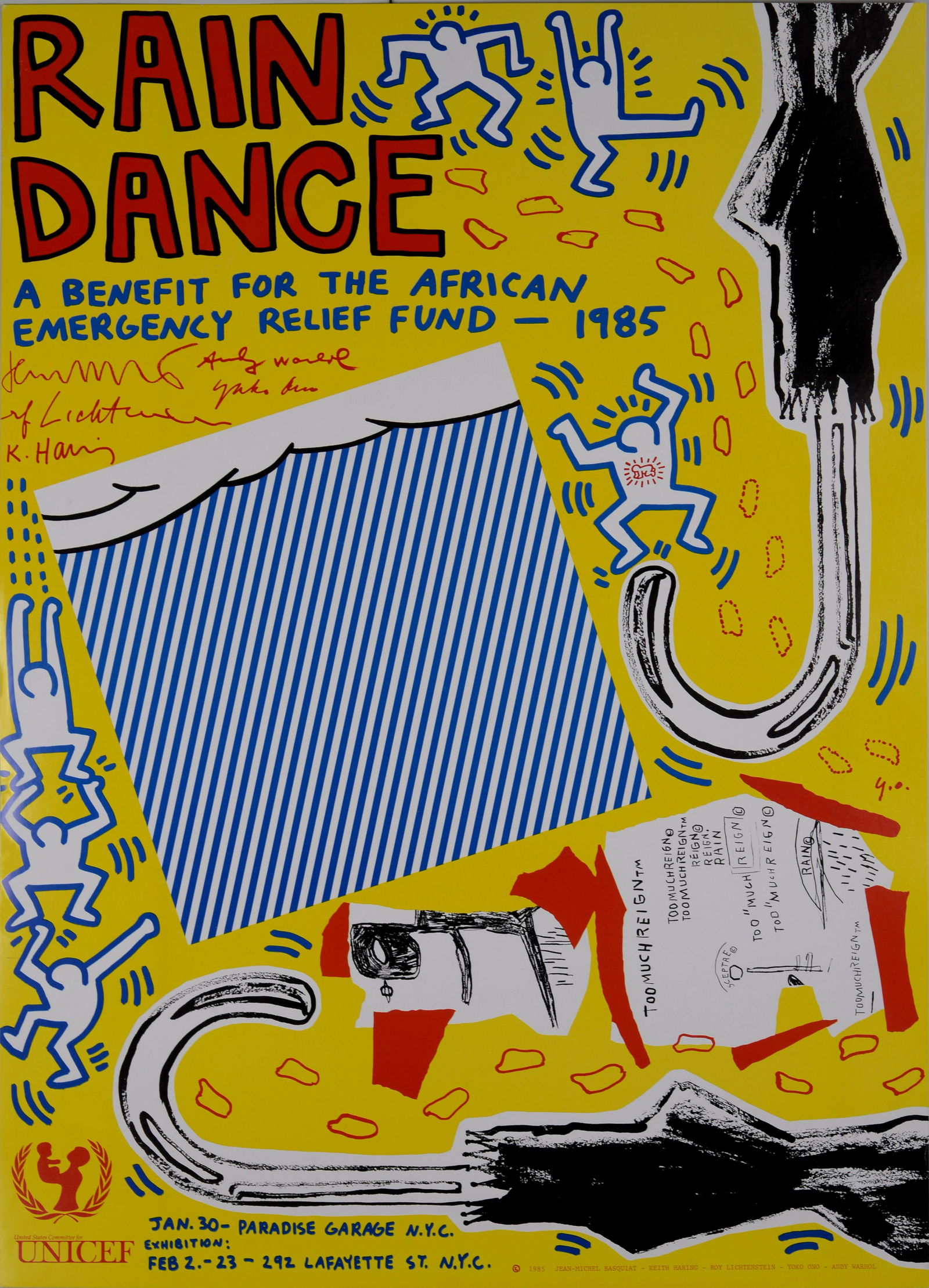 Haring, Warhol, Basquiat, Onoâ€¦ - Rain Dance, 1985 (1 of 2)