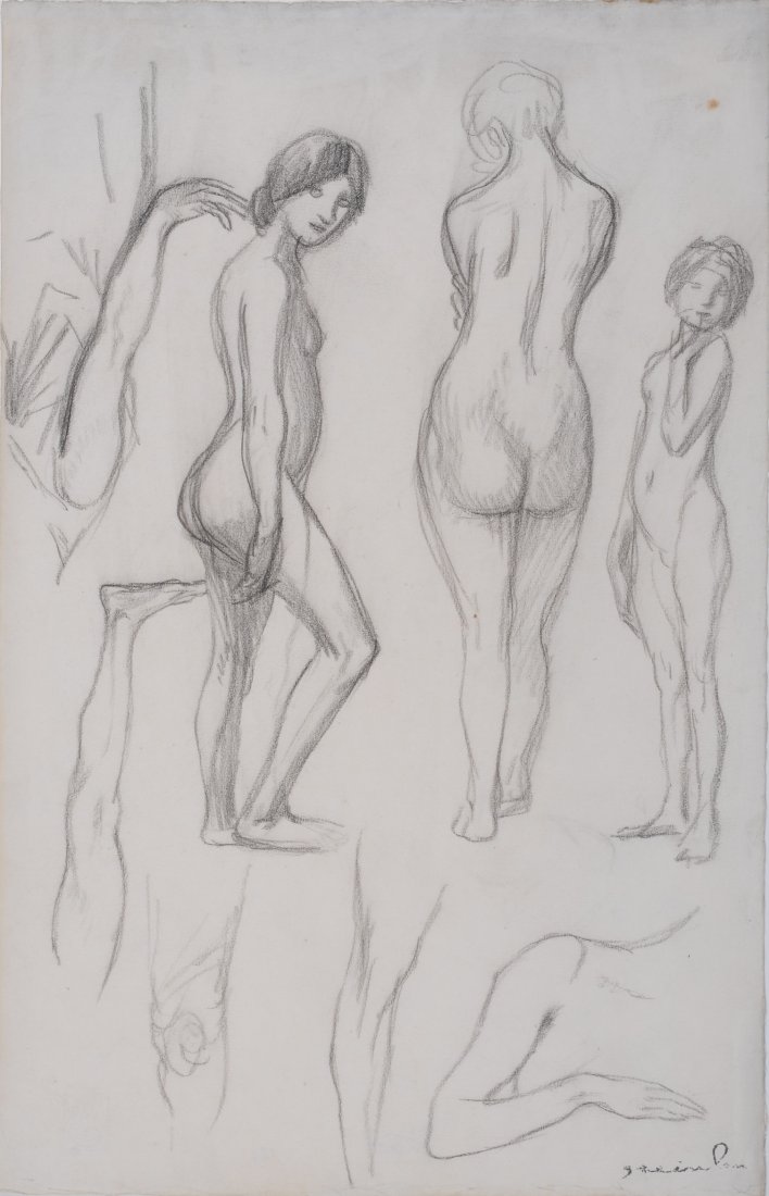 Theophile Alexandre Steinlen - Etude de nu, 1890 (1 of 2)