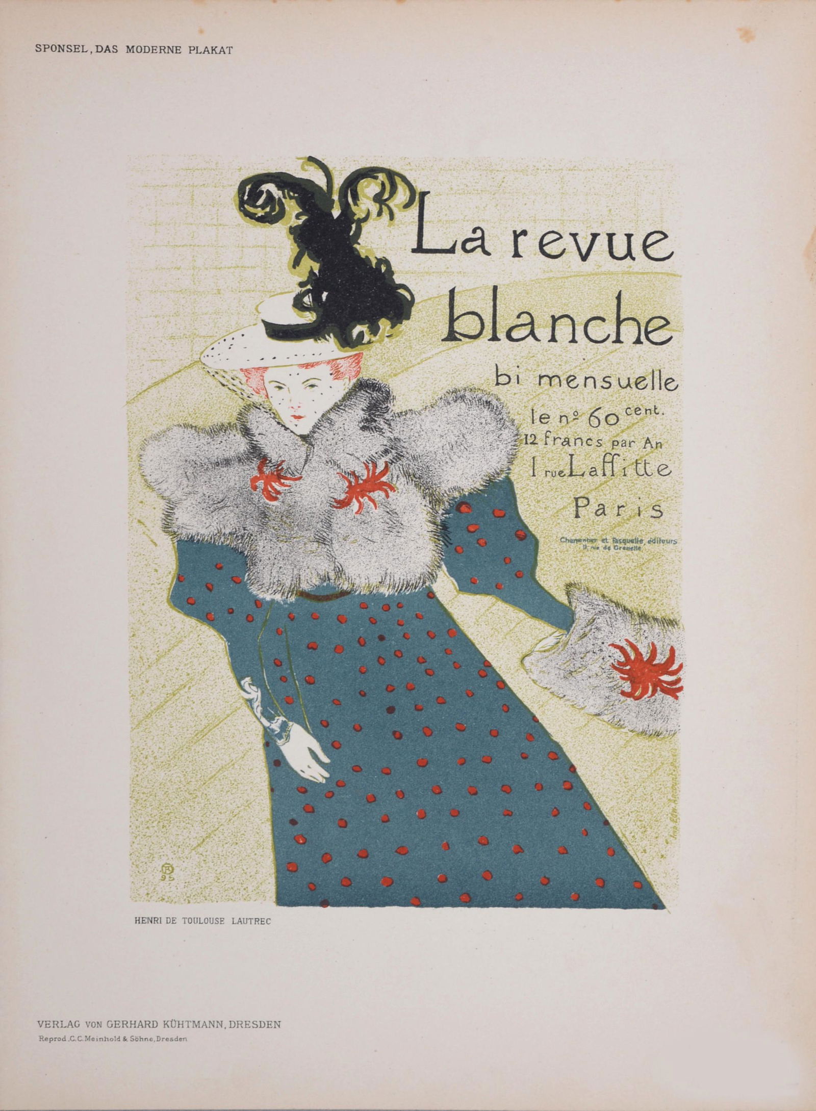 Lautrec - La Revue Blanche, 1897 - Small poster (1 of 5)