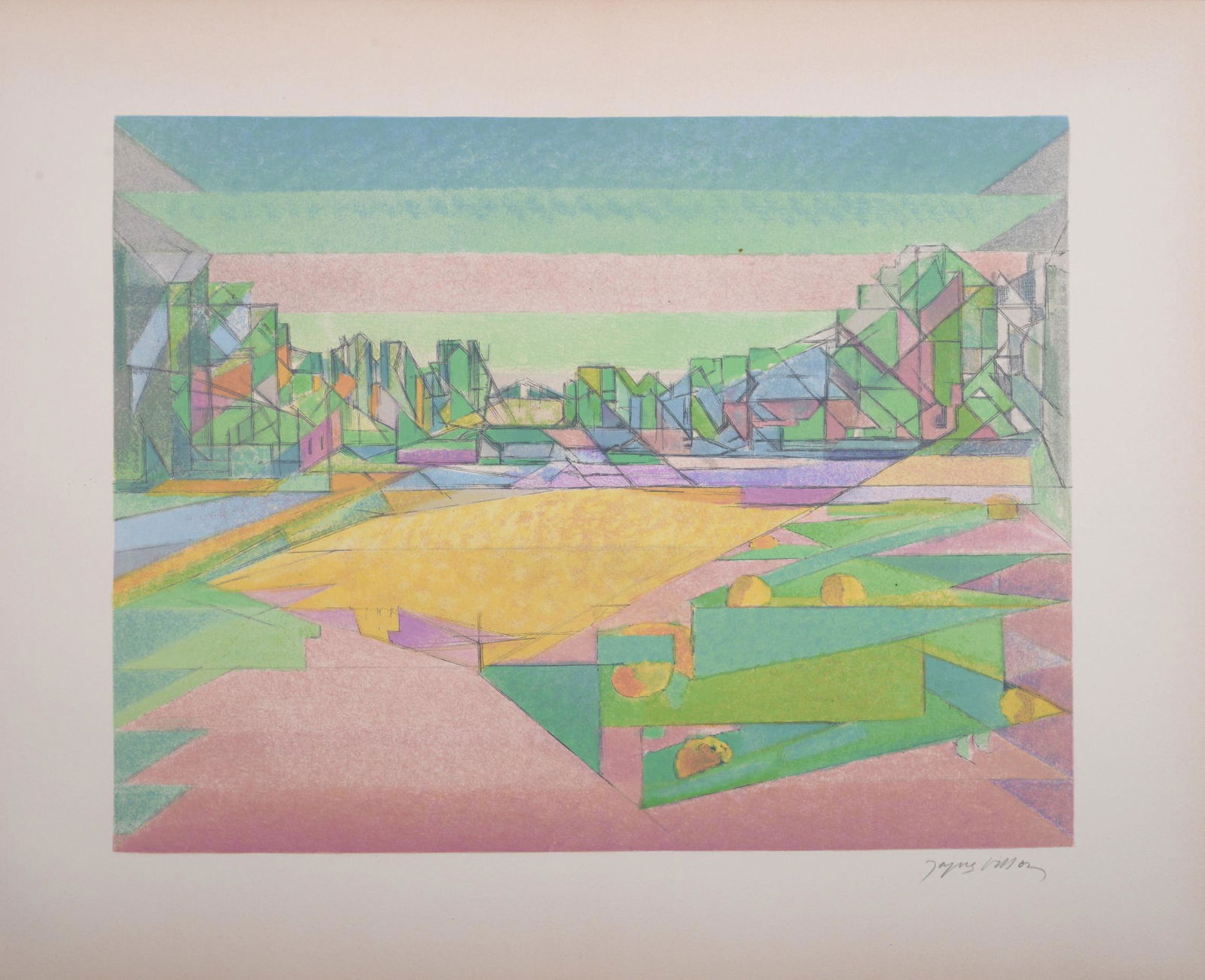 Jacques Villon - Le jardin aux citrouilles, 1962 (1 of 2)