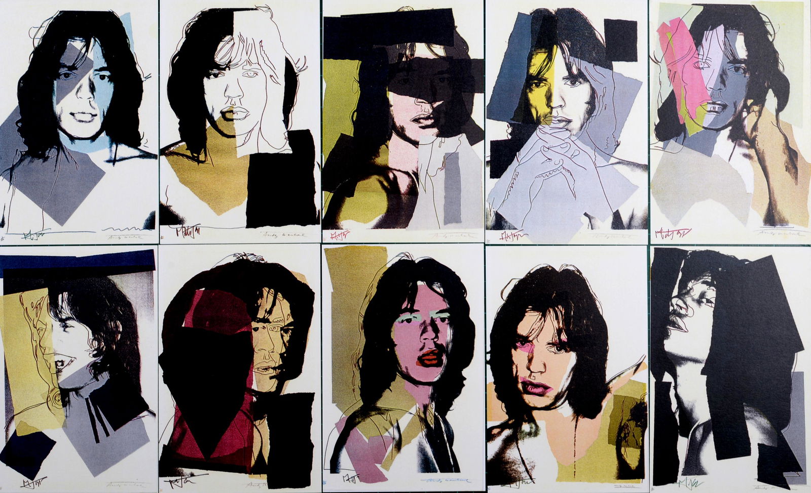 Warhol - Mick Jagger, 1975 (Set of 10 postcards) (1 of 2)
