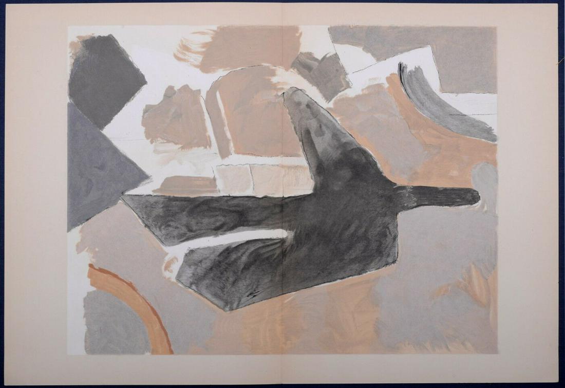 Georges Braque - Une Colombe, 1967: Lithograph on wove paper, printed on double-pages Dimensions: + Size of the sheet: 37,5 x 56 cm / 22 x 14 1/2 in. Published on pages 4-5 in Derriere Le Miroir issue (n 166). This is an original print,
