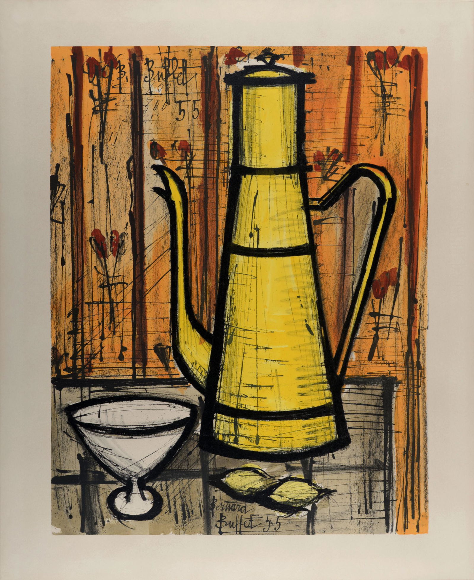 Bernard Buffet - Cafetiere jaune, 1960 (1 of 5)
