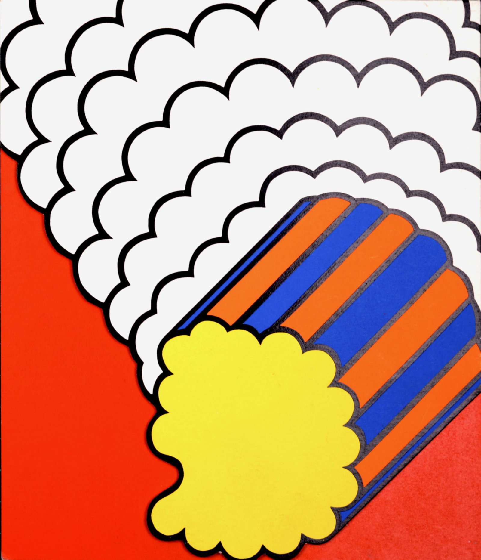 Krushenick White Smoke Red Sky, 1969 (Banner ed.) (1 of 2)