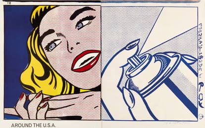 Roy Lichtenstein Girl With Spray Ca (1 cent life), 1964 one of the 100 HAND SIGNED