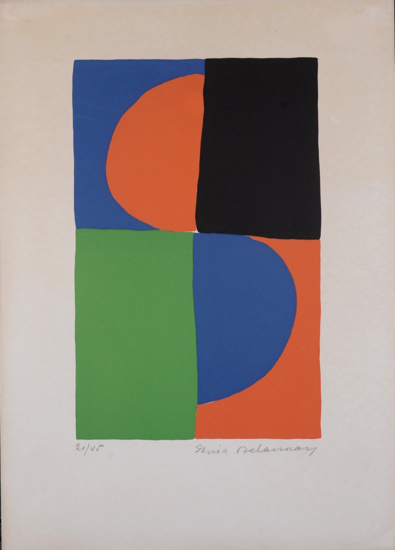 Sonya Delaunay - Composition, 1963 - Hand-signed! (1 of 6)