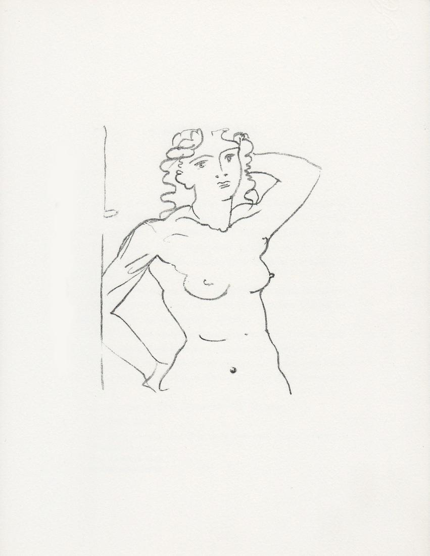 Andre Derain - Buste de femme, 1972: Original lithograph on Velin d Arches paper. First edition. Edition of 800. Dimensions: + Size of the sheet: 32,5 x 25 cm / 12,8 x 9,8 in. Issued from the portfolio Souvenirs et portraits d artistes.